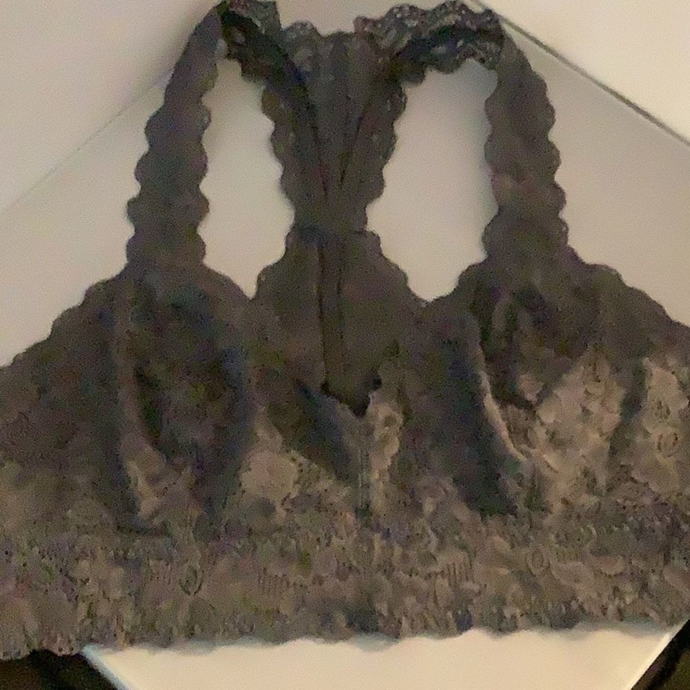 Gray Lace Bralette